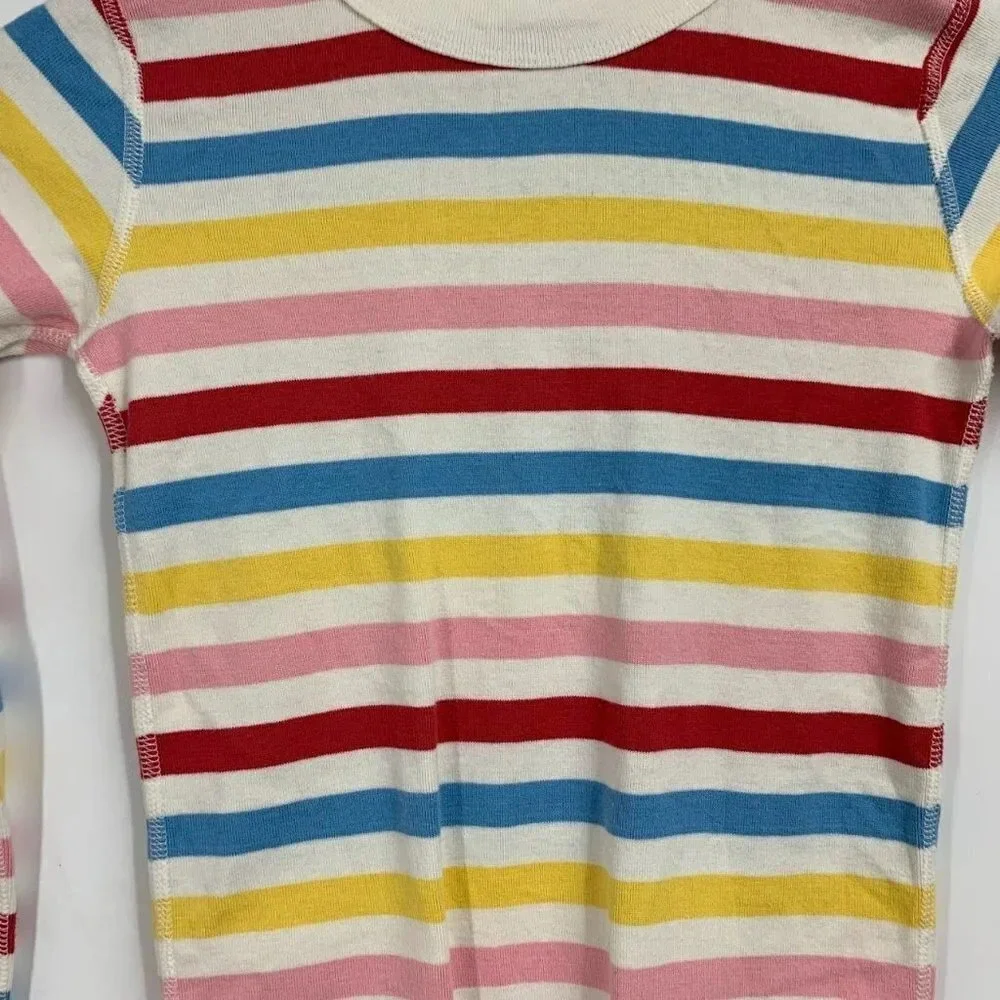 Hanna Andersson Girl's Organic Cotton Striped Long Sleeve Pajama Top Size 10/140